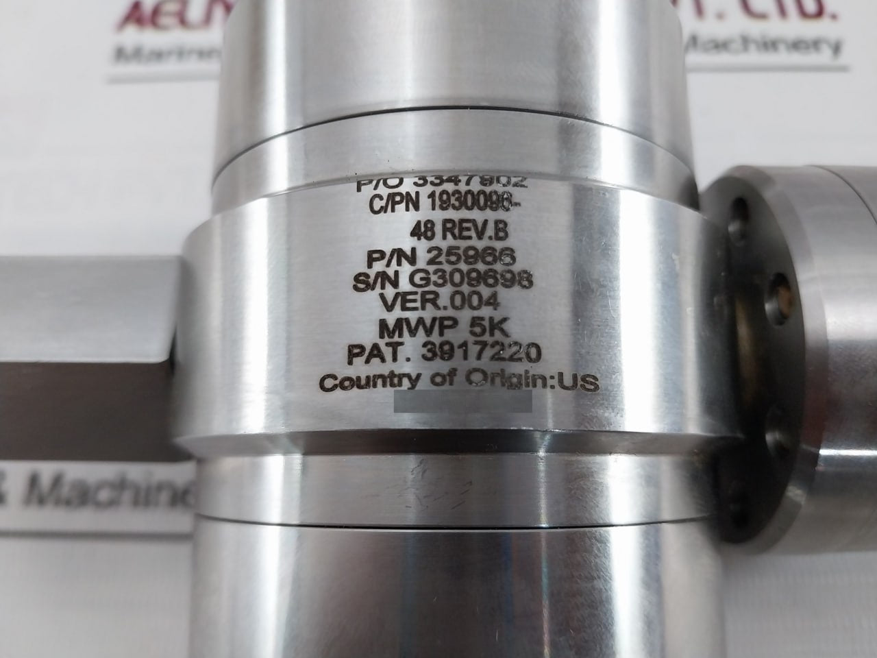 Gilmore 25966 Tadpole Selector And Control Valve 1930096-48 Rev: B