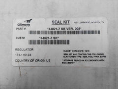Gilmore 44821-7 Sk Seal Kit For Regulator Ss026B, 18100-002C Rev: B Ver: 008