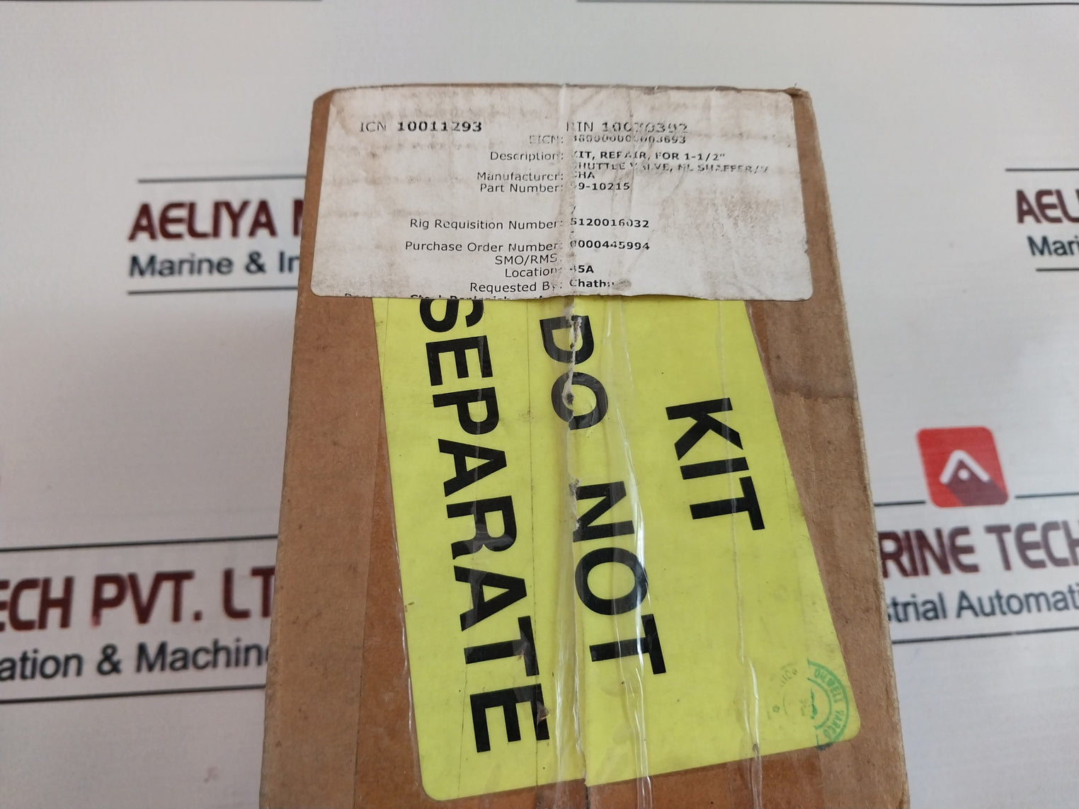 Gilmore 9910215 1-1/2” Shuttle Valve Repair Kit F/1050024