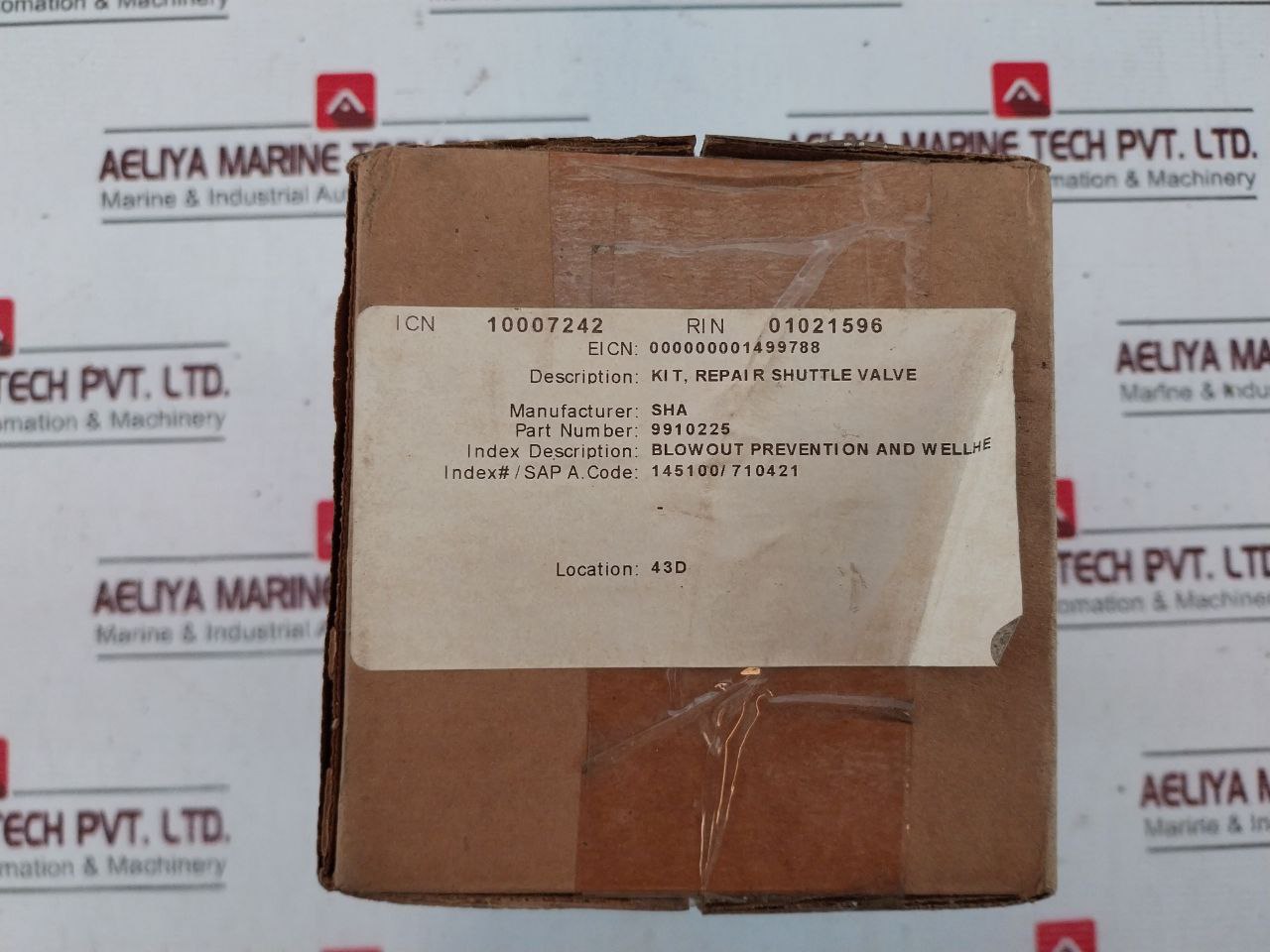 Gilmore 9910225 Shuttle Valve Repair Kit 3/4" Rev.J 25412 Rk