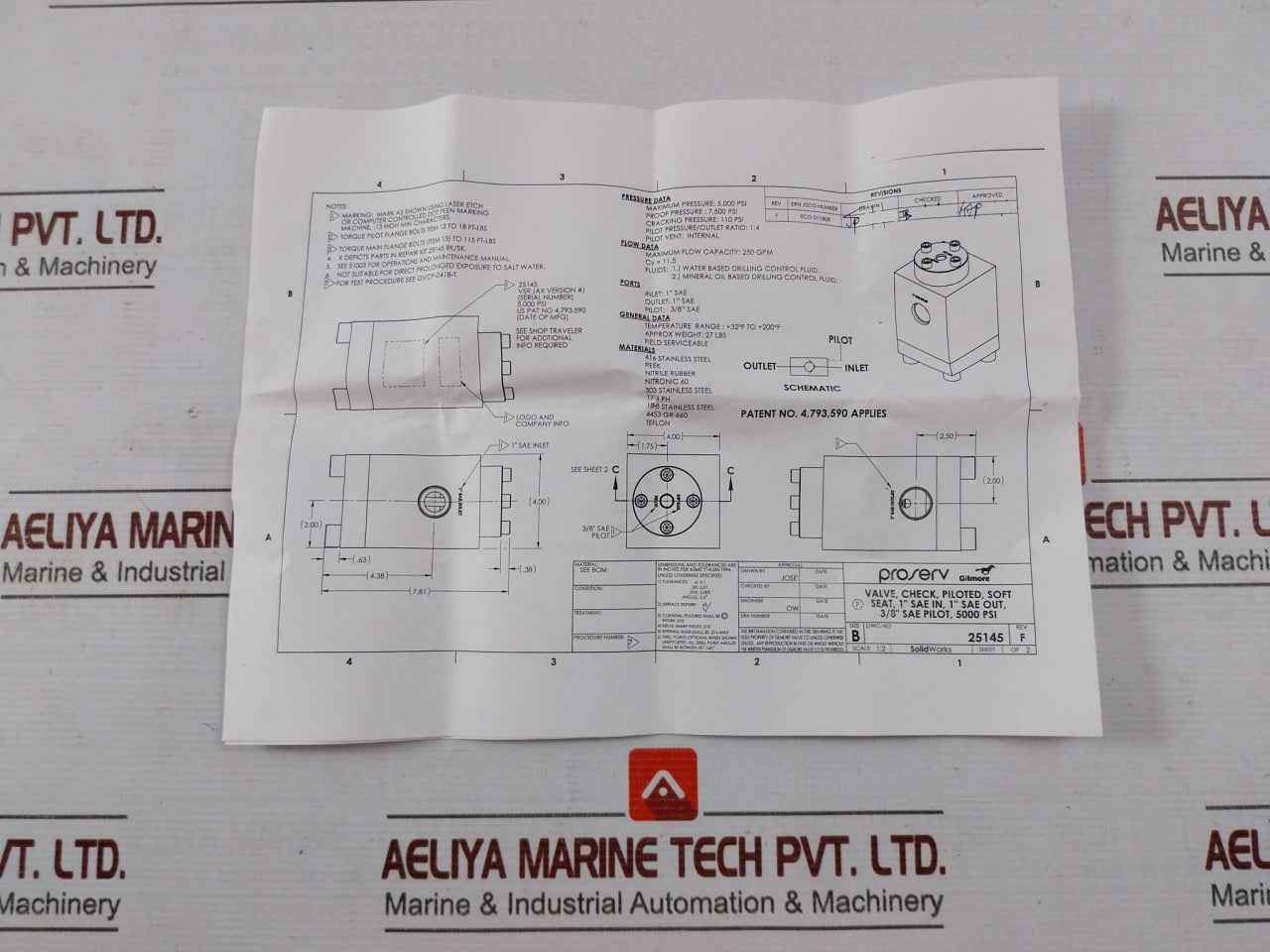 Gilmore Ag388-rk Repair Kit For Pilot Operated Check Valve 1