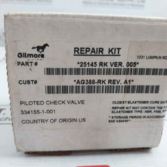 Gilmore Ag388-rk Repair Kit For Pilot Operated Check Valve 5000 Psi