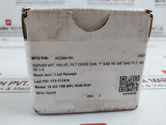 Gilmore Ag388-rk Repair Kit For Pilot Operated Check Valve 5000 Psi