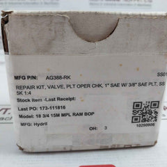 Gilmore Ag388-rk Repair Kit For Pilot Operated Check Valve 5000 Psi