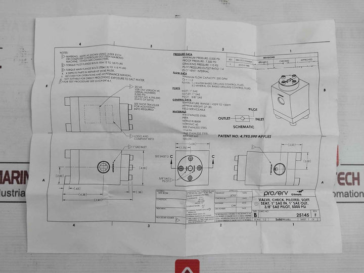 Gilmore Ag388-rk Repair Kit For Pilot Operated Check Valve 5000 Psi