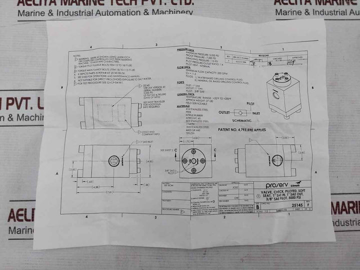 Gilmore Ag388-rk Repair Kit Valve Pilot Check 1