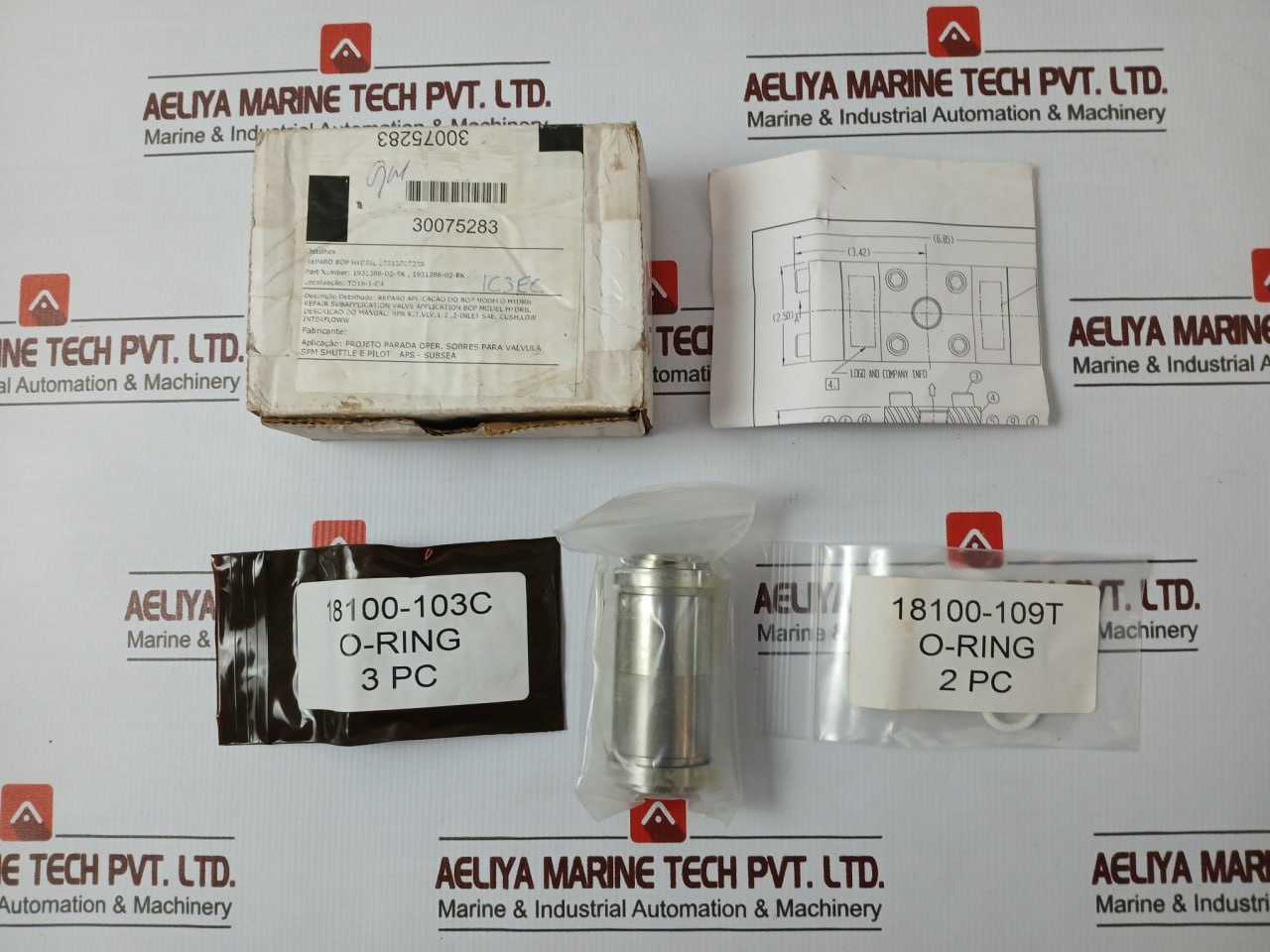 Gilmore Valve 1931386-02-rk Bop Hydril Spm Shuttle Valve Repair Kit 3/4