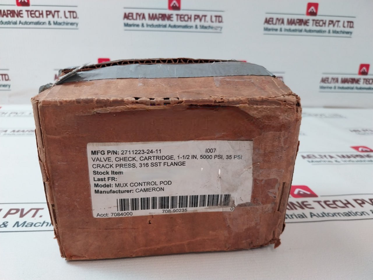 Gilmore 25120-0.2 Cartridge Check Valve 5000 Psi 35 Psi Rev 01