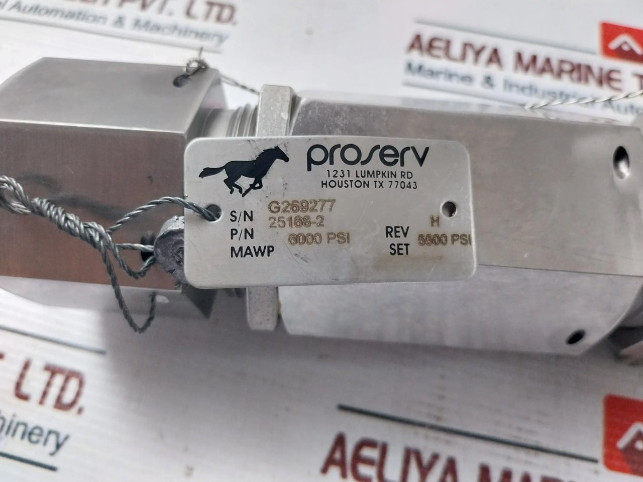 Gilmore 25168-2 Pressure Relief Valve 6000 Psi 25168-2-5500