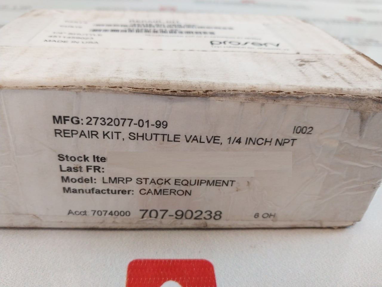 Gilmore 2732077-01-99 1/4" Shuttle Valve Repair Kit 5000 Psi