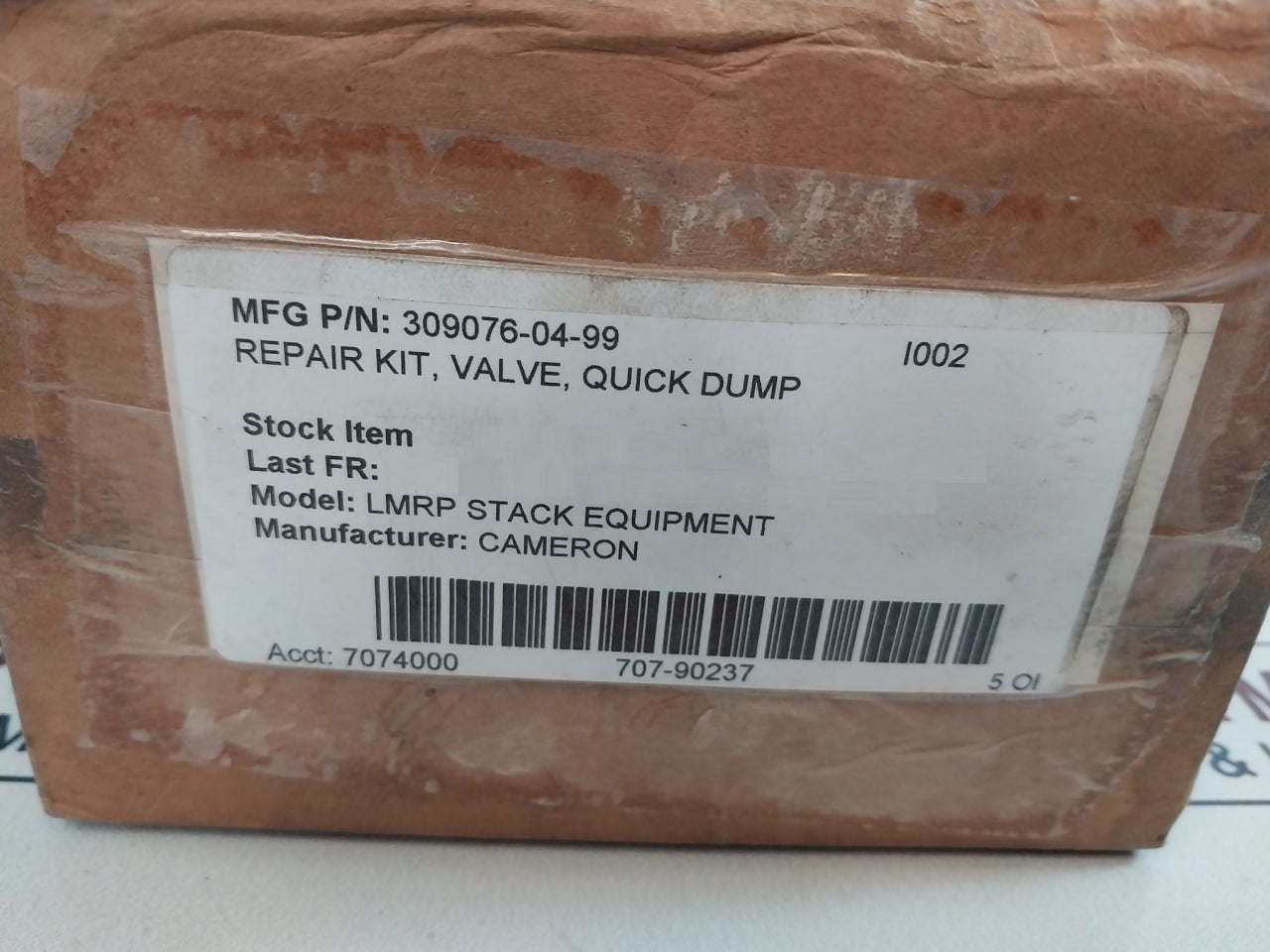 Gilmore 27627Rk Quick Dump Valve Repair Kit 309076-04-99