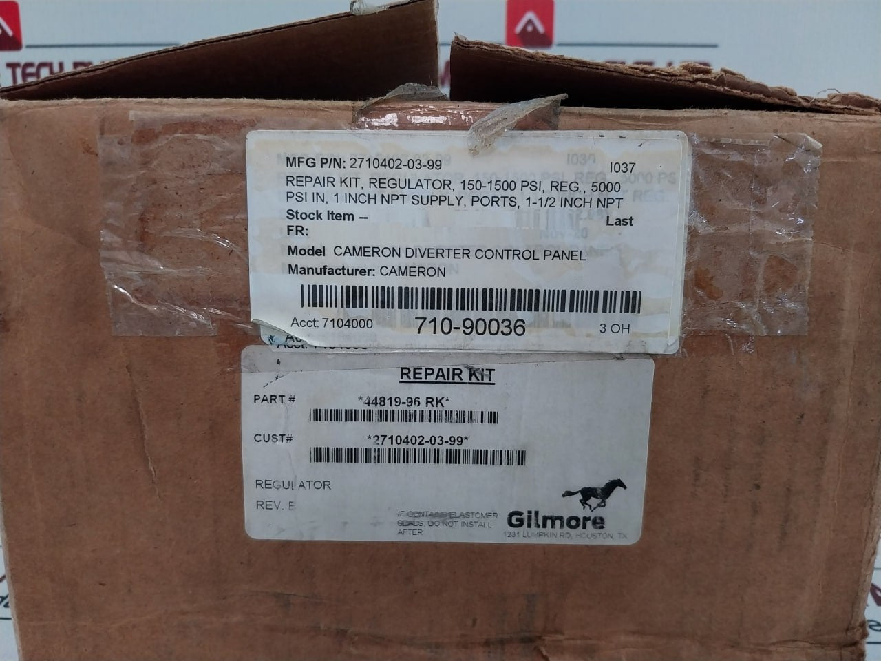 Gilmore 44819-96 Rk Repair Kit 5000 Psi In 1" Npt Rev B