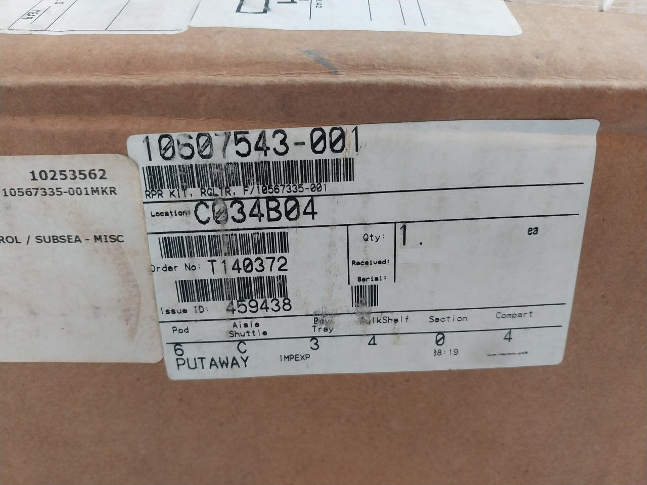 Gilmore 60174-8 Rk Regulator-sh Valve Repair Kit 10607543-001