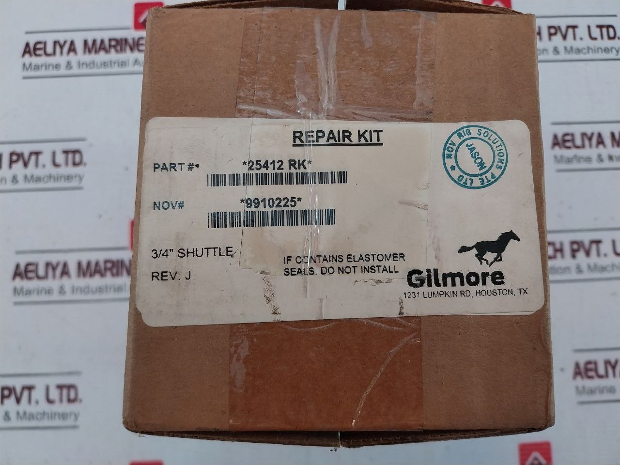 Gilmore 9910225 Shuttle Valve Repair Kit 3/4" Rev.J 25412 Rk