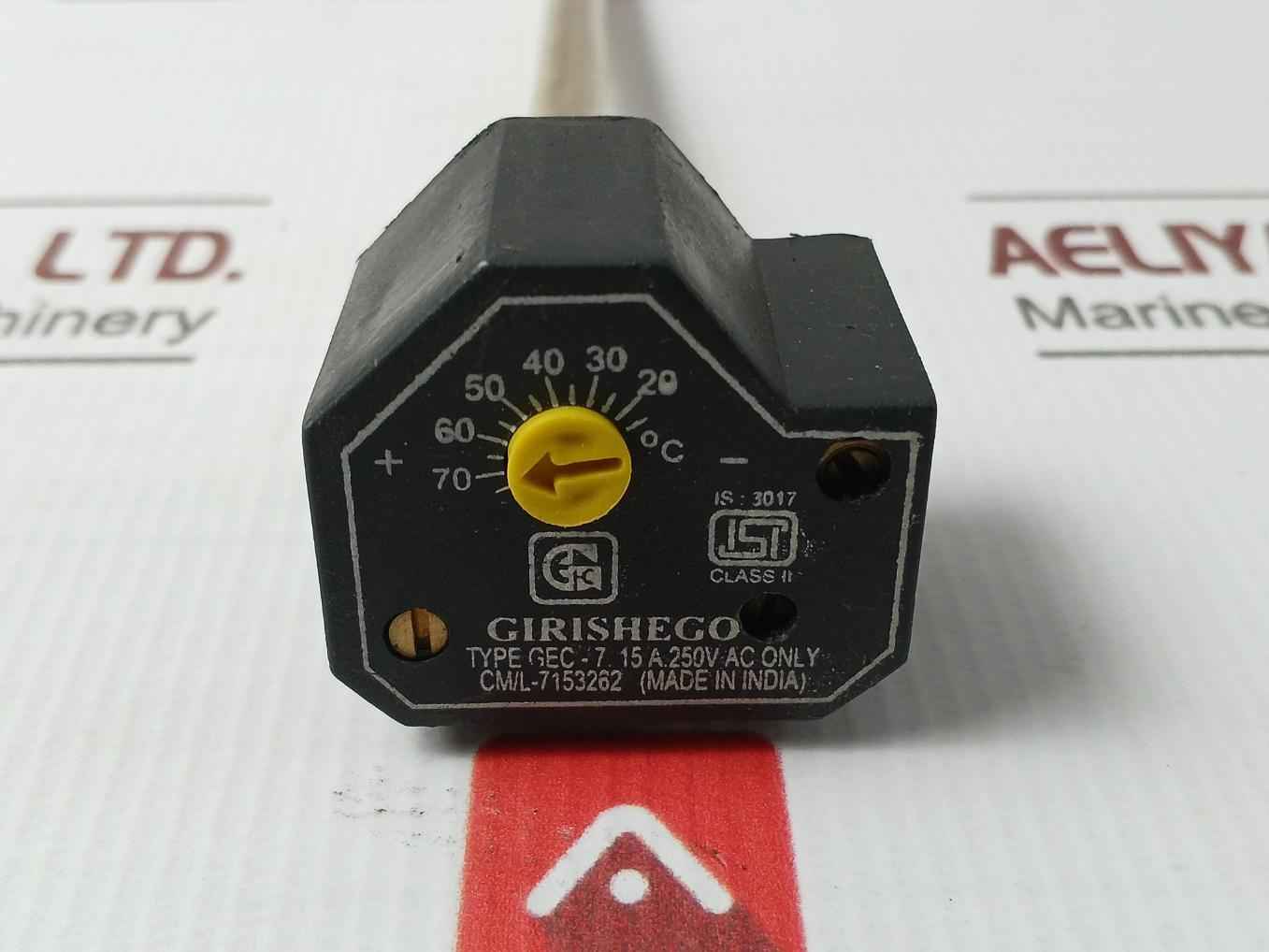 Girishego Gec-7 Thermostat 15 A.250V Ac
