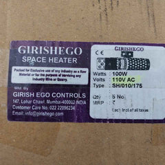 Girishego Sh/010/175 Space Heater 100W 110Vac 15Amp