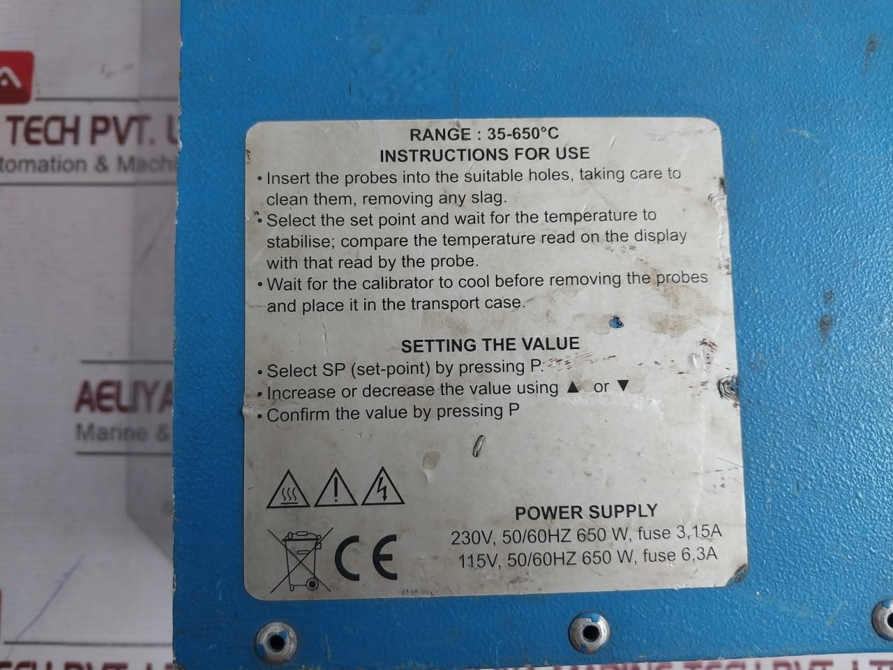 Giussani Pyros 650 Thermostatic Temperature Calibrator Tlk 39 J726 09 115/230 V-