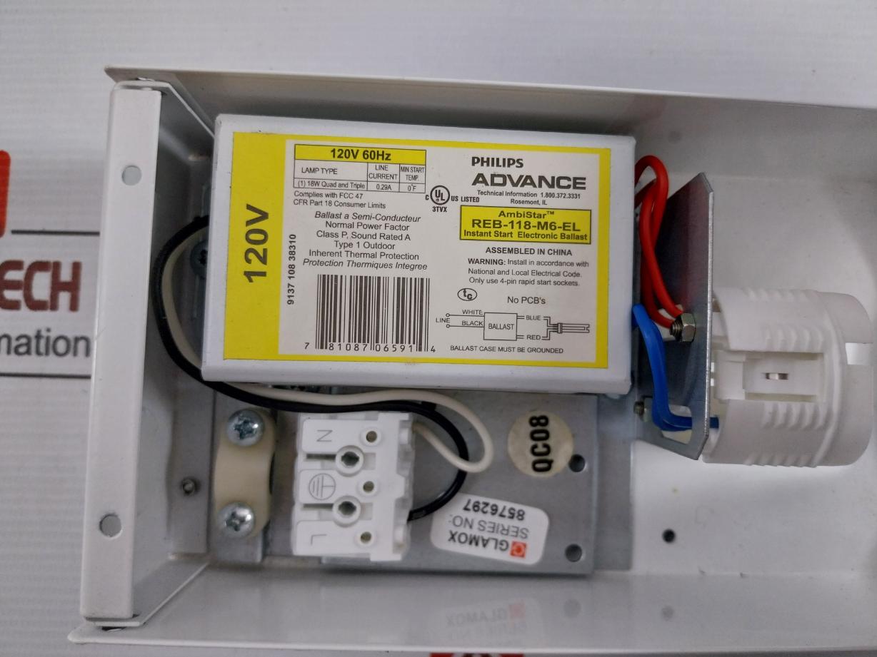 Glamox Gcn(M)14 118Hf S M20 Ballast A Semi-conducteur Led Lamp Reb-118-m6-el