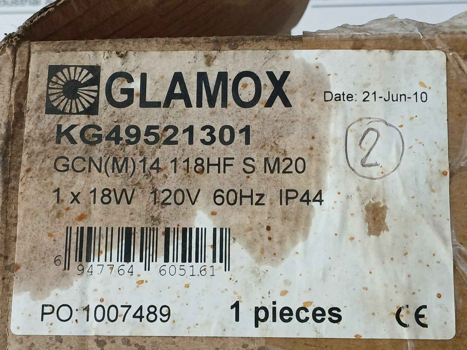 Glamox Gcn(M)14 118Hf S M20 Industrial Lighting Fixture 1 X 18W 120V 60Hz