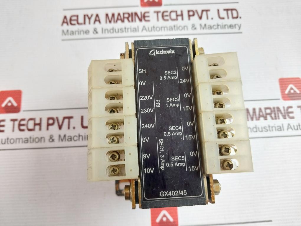 Glastronix Gx402/45 Transformer 0V-240V 08S0011 Class B/8 3 Amp.0V-10V