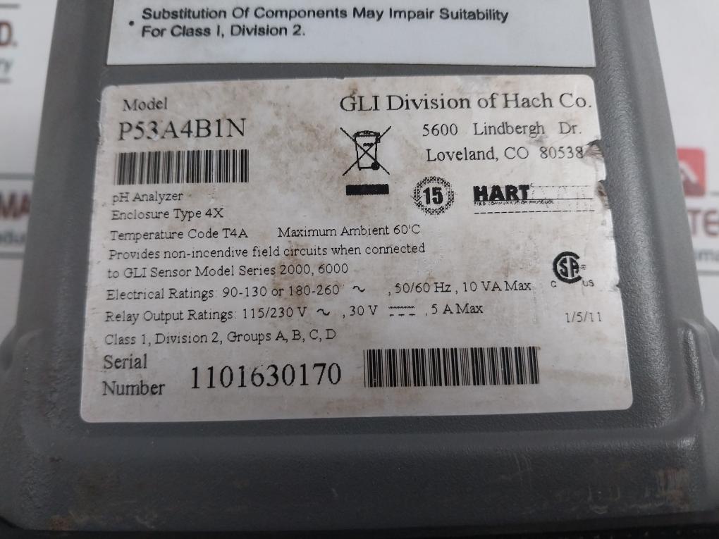 Gli International 53 Conductivity Analyzer P53A4B1N