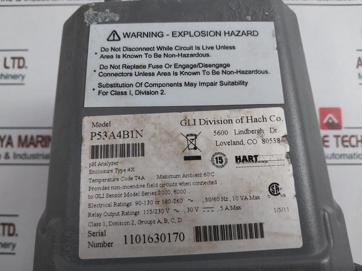Gli International 53 Conductivity Analyzer P53A4B1N