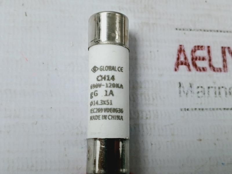 Lot Of 3X Global Ch14 Cylindrical Fuse, 690V~ 120Ka,Iec269Vde0636
