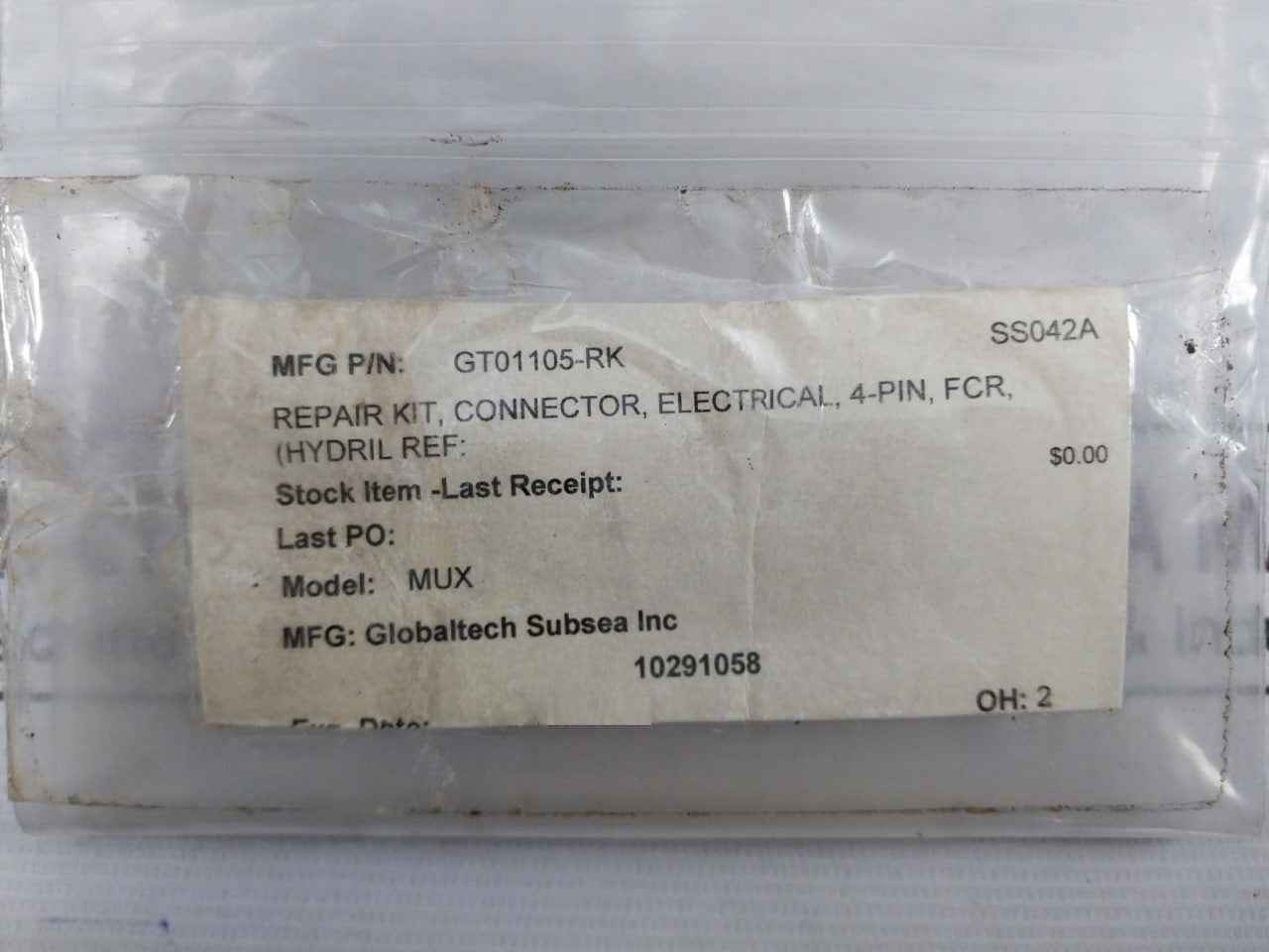 Globaltech Subsea Gt01105-rk Electrical Connector Repair Kit 4-pin, Fcr, Mux