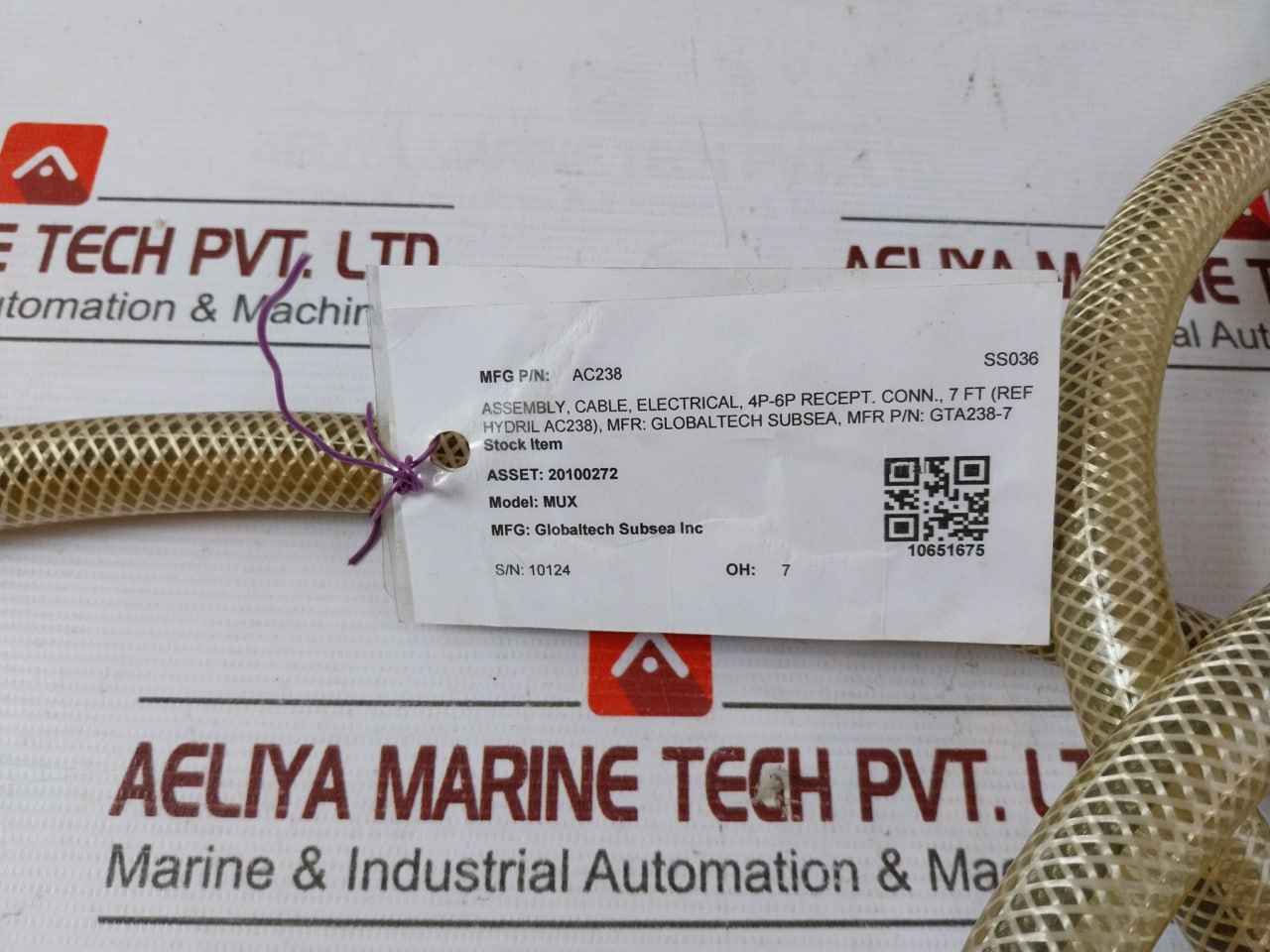 Globaltech Subsea Gta238-7 Electrical Cable Assy Gtab083, Mux Rev: Nc 2-meter