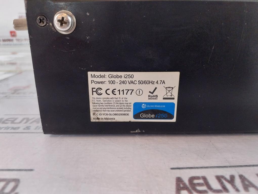 Globe Wireless Globe I250 Voice And Data Router 100-240 Vac 50/60Hz 4.7A