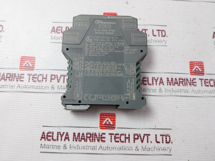 Gm International D1063S Strain Gauge Bridge Isolating Repeater 20 To 30Vdc