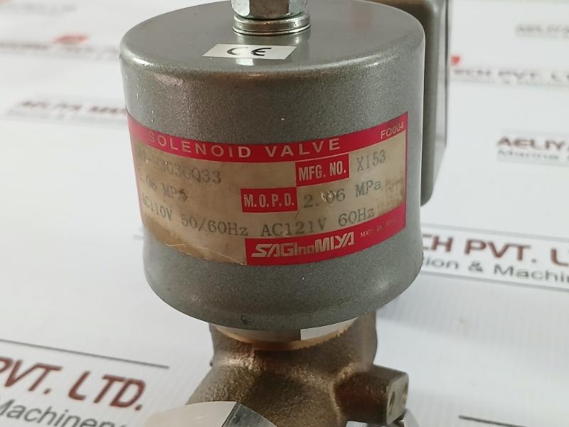 Gmv-h303Gq33 Oil Burner Solenoid Valve Saginomiya Ac110V 50/60Hz