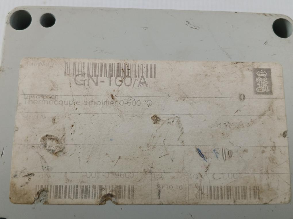 Gn-100/A Thermocouple Amplifier Connection Box 001-019603 Kongsberg