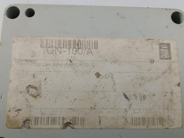 Gn-100/A Thermocouple Amplifier Connection Box 001-019603 Kongsberg