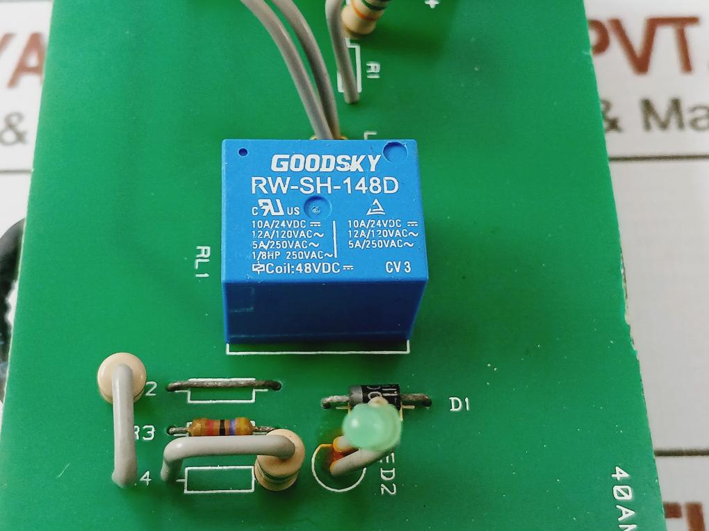 Goodsky Rw-sh-148d Relay 40 Amp A-3 10a/24vdc 12a/120vac