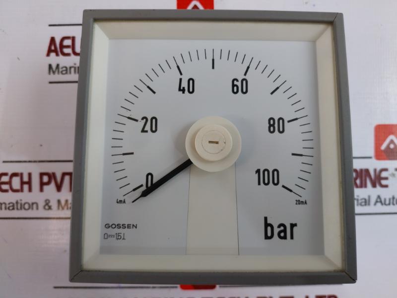 Gossen 0-100 Bar Analogue Panel Ammeter 600v Cat Iii