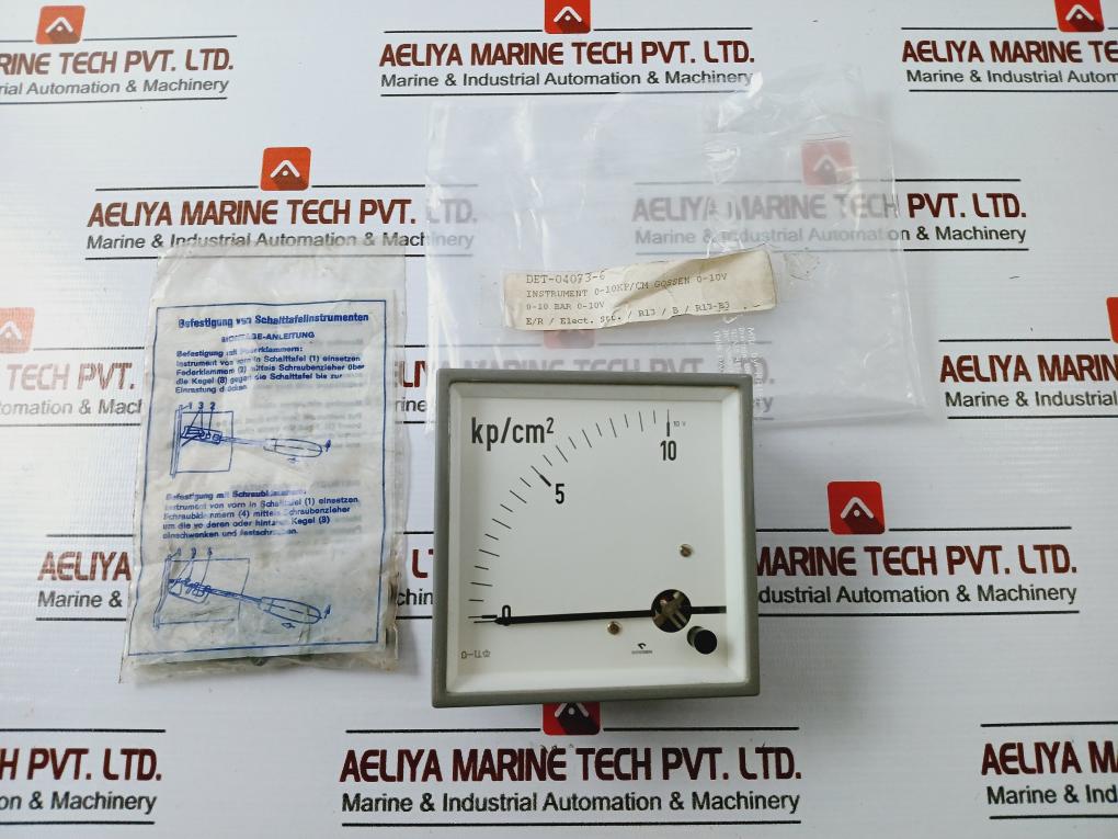 Gossen 0-10 Kp/cm2 Analog Panel Meter 0-10v