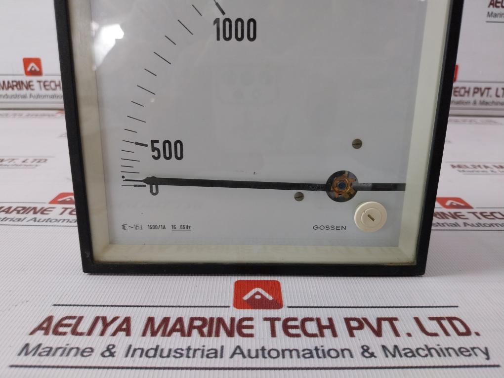 Gossen 0-1500A Ammeter 1500/1A 16-65 Hz