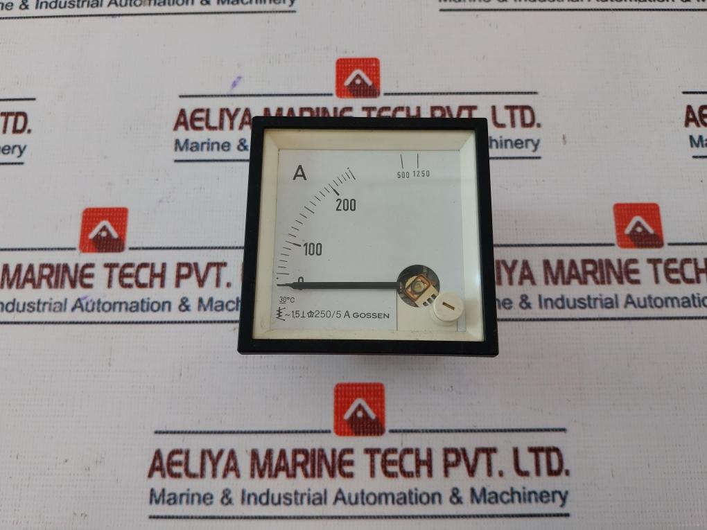 Gossen 0-250/1250 A Ammeter 30°c