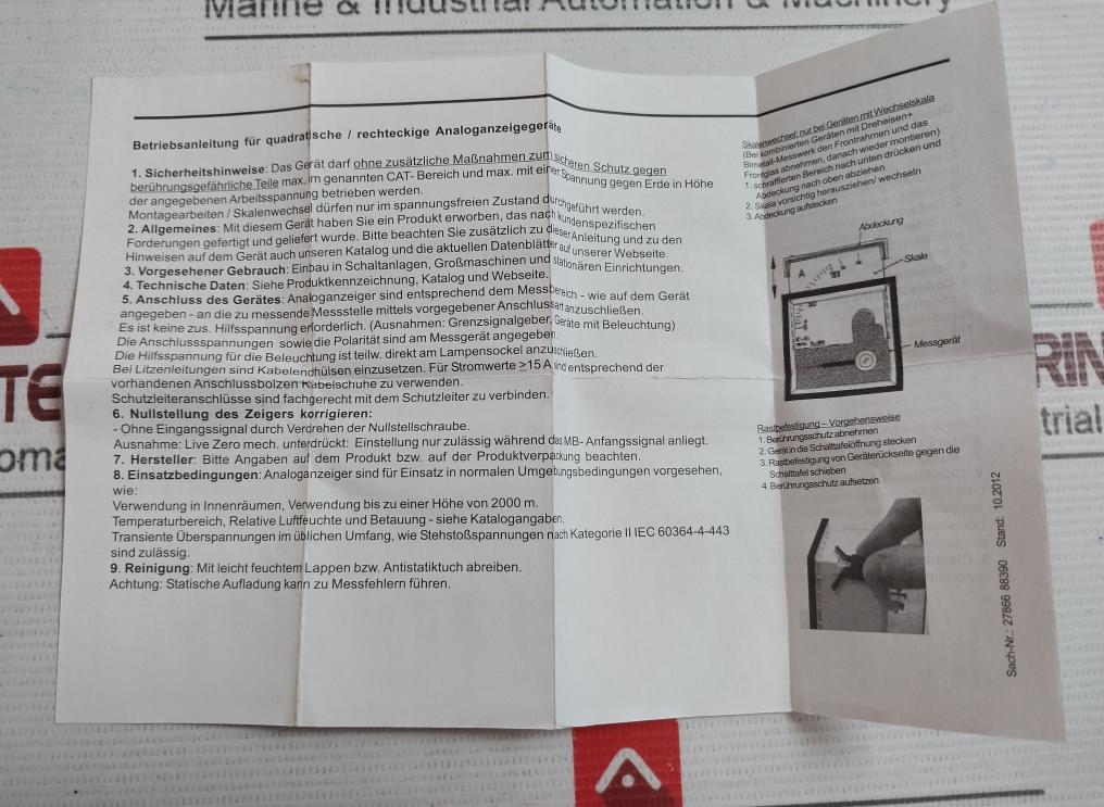 Gossen 100/5A Ammeter Gdg020212 0-100/200A