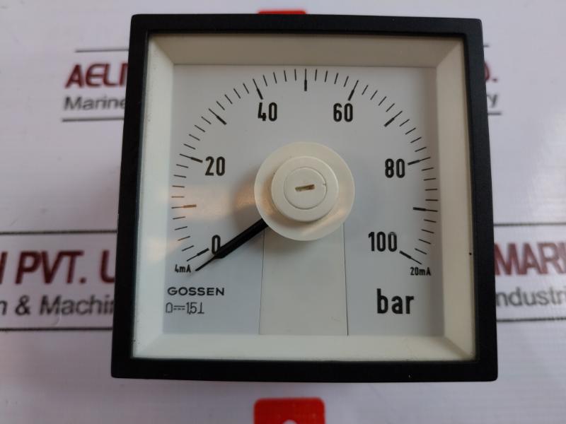 Gossen 4-20ma Analog Panel Meter 0-100 Bar 600v Cat Iii