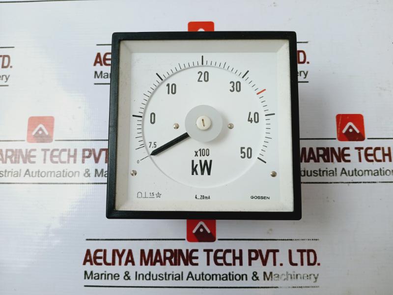 Gossen 4…20Ma Analog Panel Meter 750…5000 Kw Mkr 00186