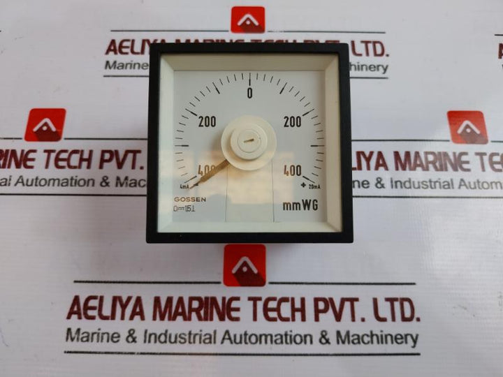 Gossen 4…20ma Analog Panel Meter -400-0+400 Mmwg