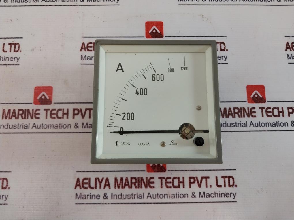 Gossen 0-600A Ammeter Instrument, 600/1A, Det-04073-10