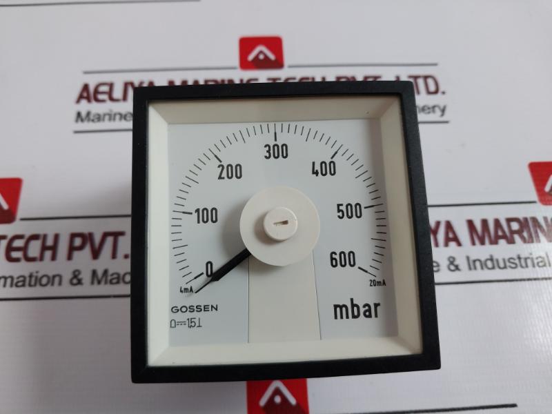 Gossen Analog Pressure Meter 0-600 Mbar 4…20Ma 600V