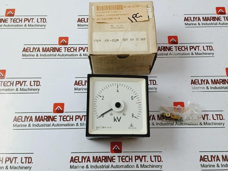 Gossen Eq96/Q Analog Panel Voltmeter 0-8Kv 47-0920