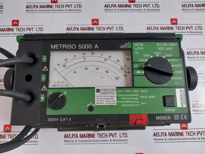 Gossen M580A Metros 5000A Insulation Resistance Tester - 0 To 2500V