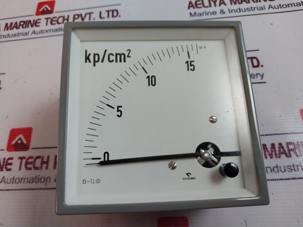 Gossen 0-15 Kp/cm2 Panel Meter 264085/01 10v/0-10v