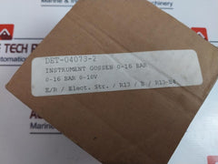 Gossen 0-15 Kp/cm2 Panel Meter 264085/01 10v/0-10v