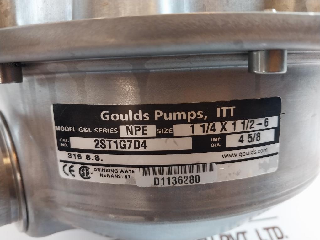 Goulds Pumps ITT NPE Series Suction Pump Cover 2ST1G7D4 (No Motor)